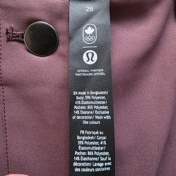 Lululemon Carpenter HR Pant TCA Water Repellent Barrel Leg Pants Brown Size 26 - Picture 9 of 10